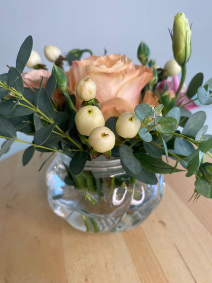 Mini Puchero Floral Coctel Champagne