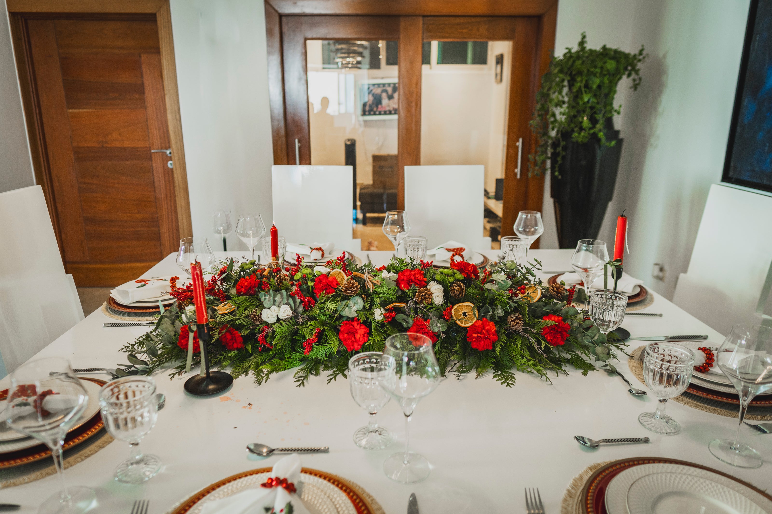 Corredor Floral de Claveles | 36”