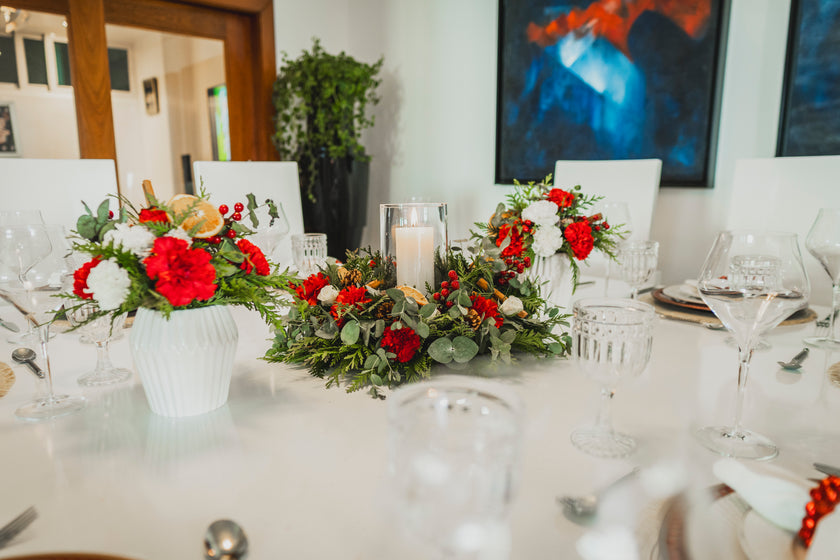 Centro de Mesa Circular con Vela