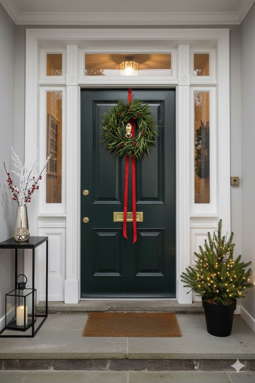 Corona de Pino y Eucalyptus Lengua – 19” – Natural