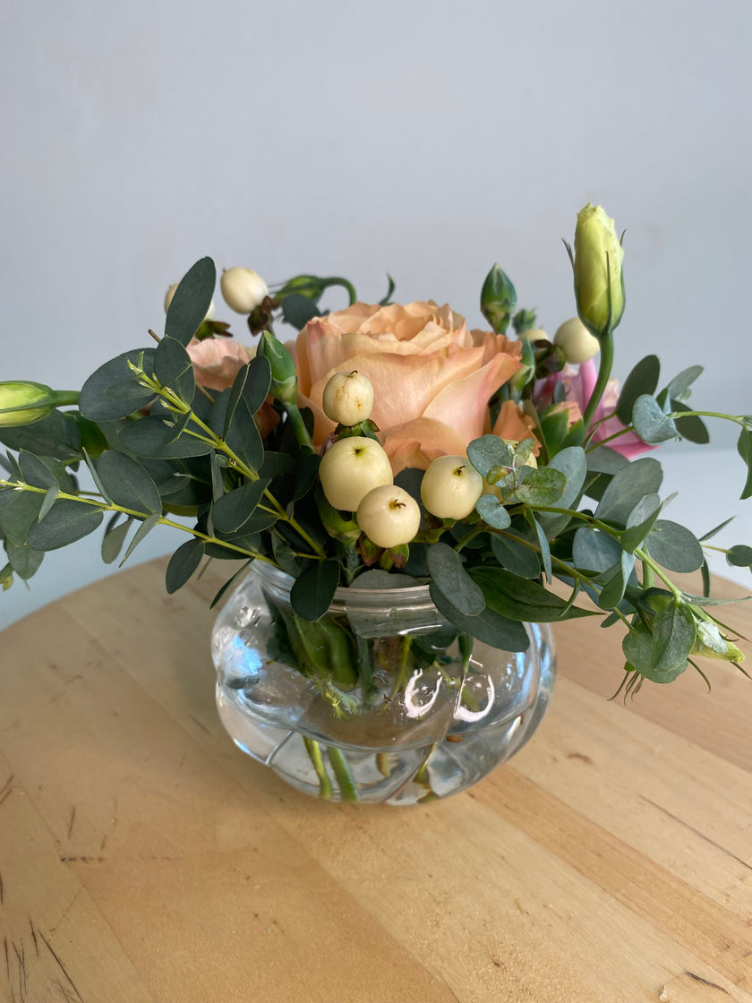 Mini Puchero Floral Coctel Champagne